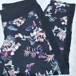 Floral Black Leggings